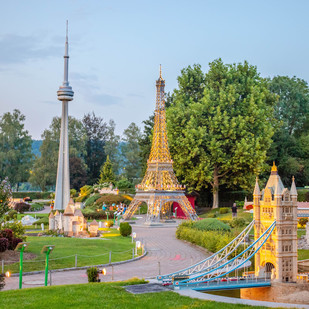 Minimundus bei Nacht