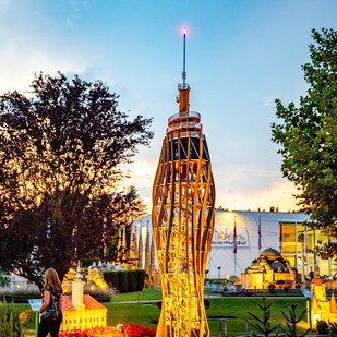 Minimundus bei Nacht