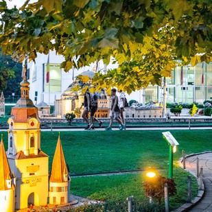 Minimundus bei Nacht