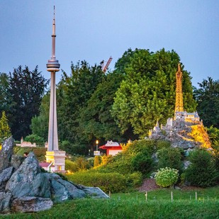 Minimundus bei Nacht