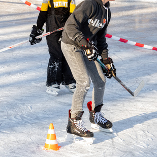 Schlossteich Eislaufen