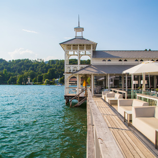 Blick vom Badehaus