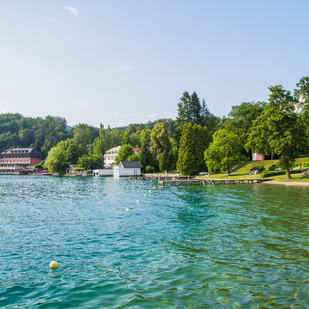 Blick vom Badehaus