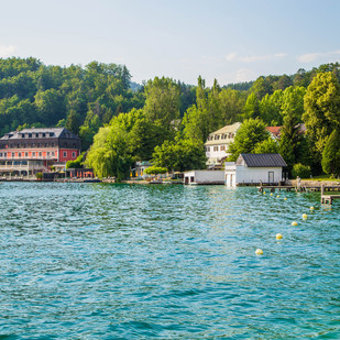 Blick vom Badehaus