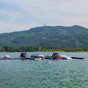 Blick vom Badehaus