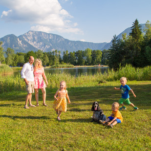 Familie mit Hund