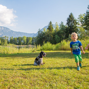 Familie mit Hund