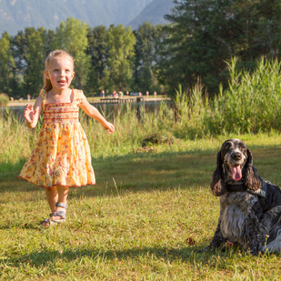 Familie mit Hund