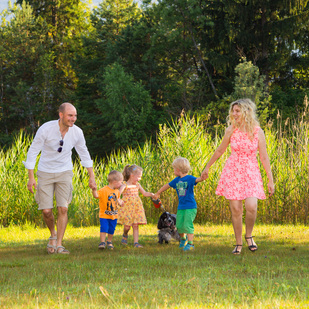 Familie mit Hund