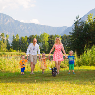 Familie mit Hund