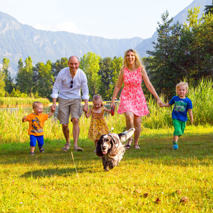 Familie mit Hund