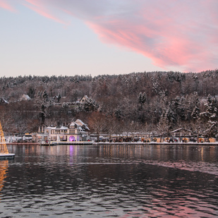 Christbaum in Bucht