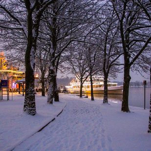 Lido im Schnee