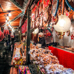 Adventmarkt bei Nacht