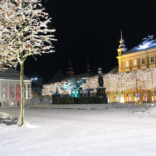Lindwurm im Schnee