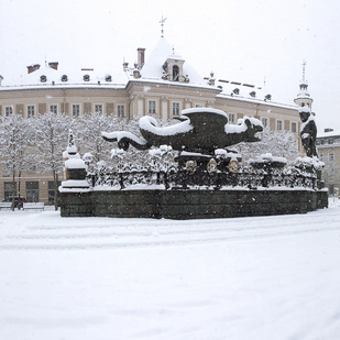 Schnee am Neuen Platz