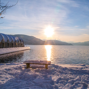 Sonnenbucht im Winter